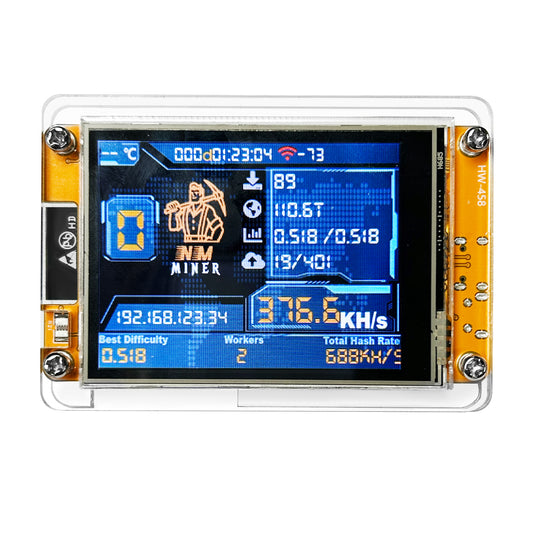 NMMiner CYD — ESP32 BTC SOLO Lottery Miner with Cheap Yellow Display